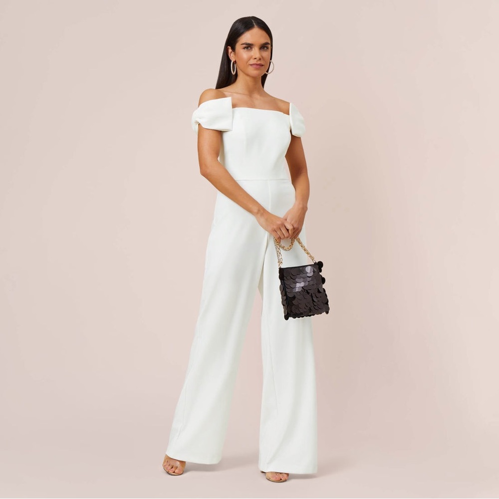 Adrianna Papell Off Shoulder Jumpsuit